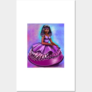 African American princess with beads. The best Gifts for black girls 2022 afro princesses  ! beautiful  black girls with Afro hair, brown eyes and dark brown skin. black princess Posters and Art